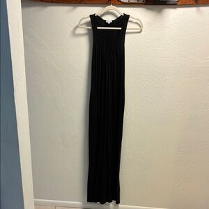 Splendid Black Maxi Dress With Pockets